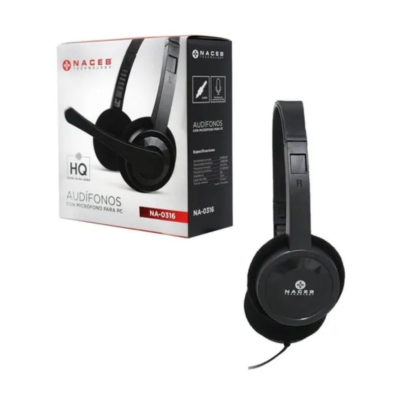 Diadema Alambrica Naceb NA-0316 C/Audifonos